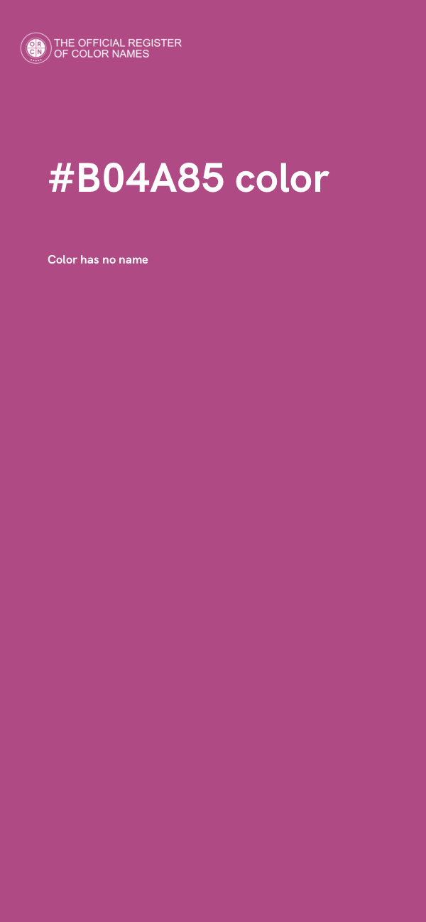 #B04A85 color image