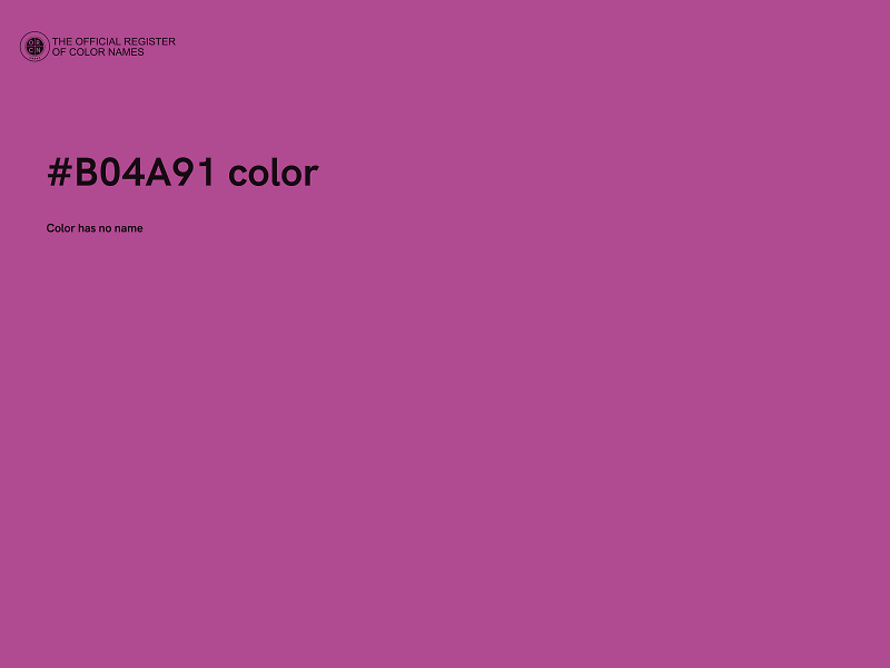 #B04A91 color image