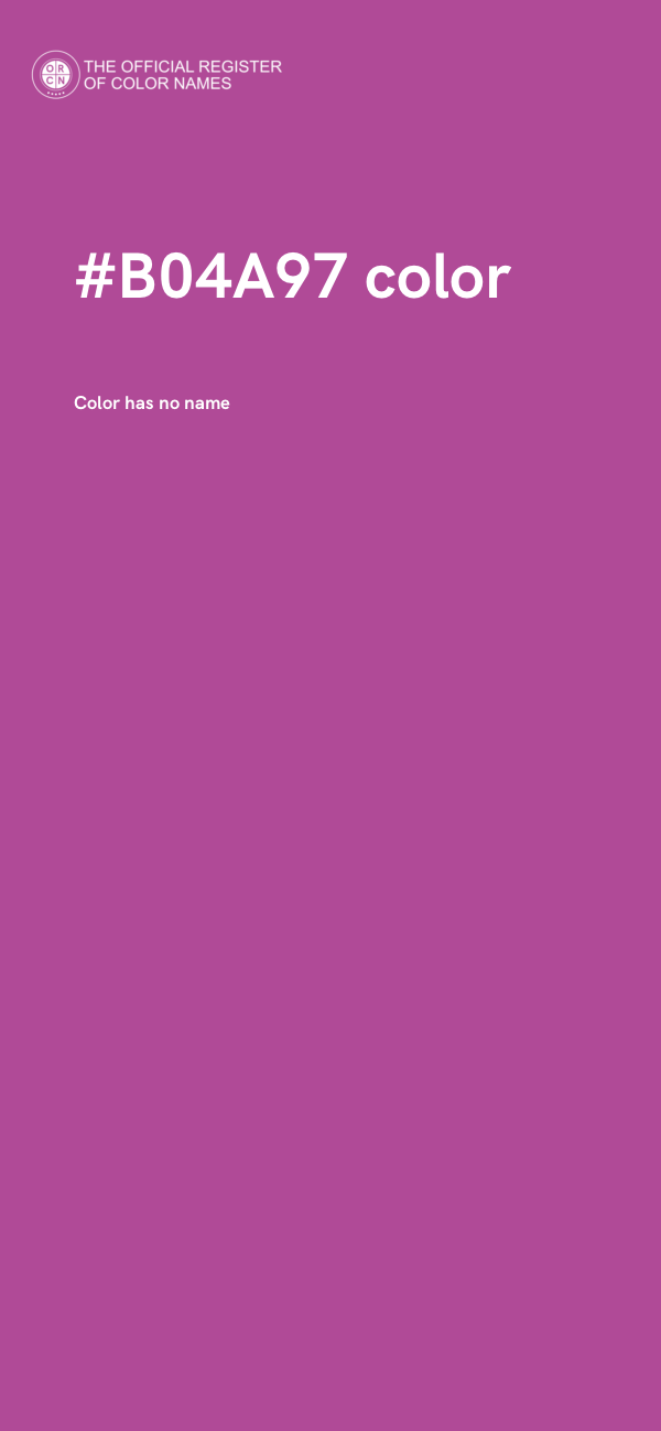 #B04A97 color image
