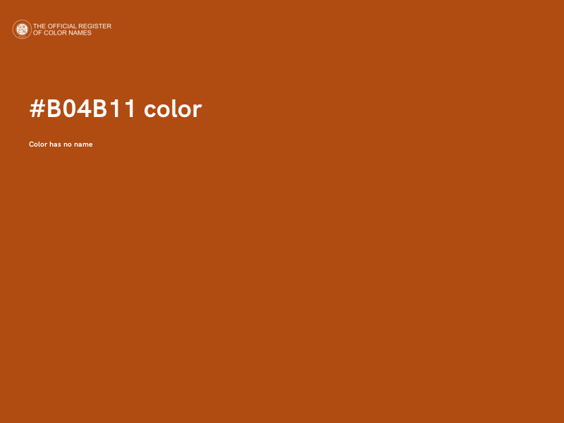 #B04B11 color image