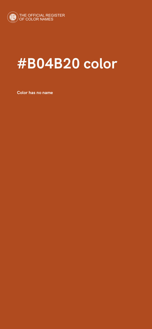 #B04B20 color image