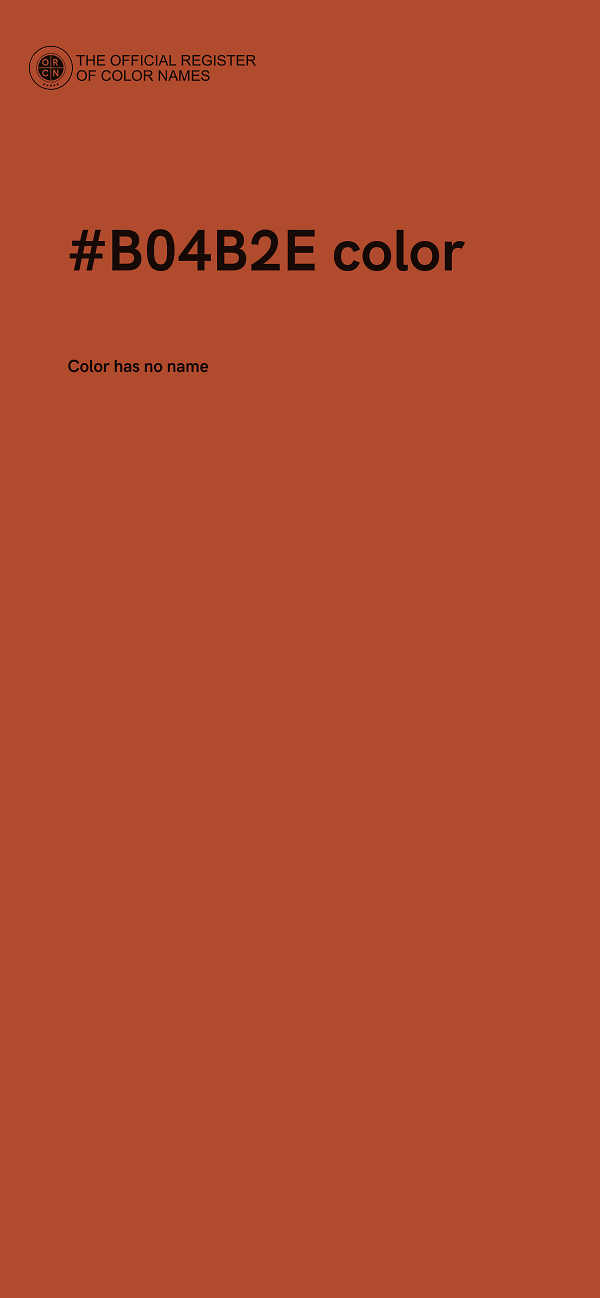 #B04B2E color image