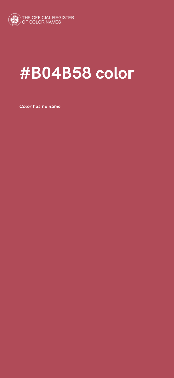 #B04B58 color image