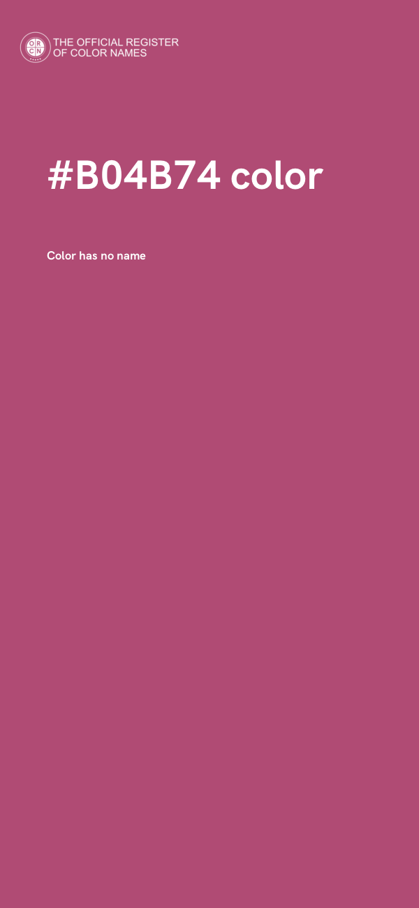 #B04B74 color image