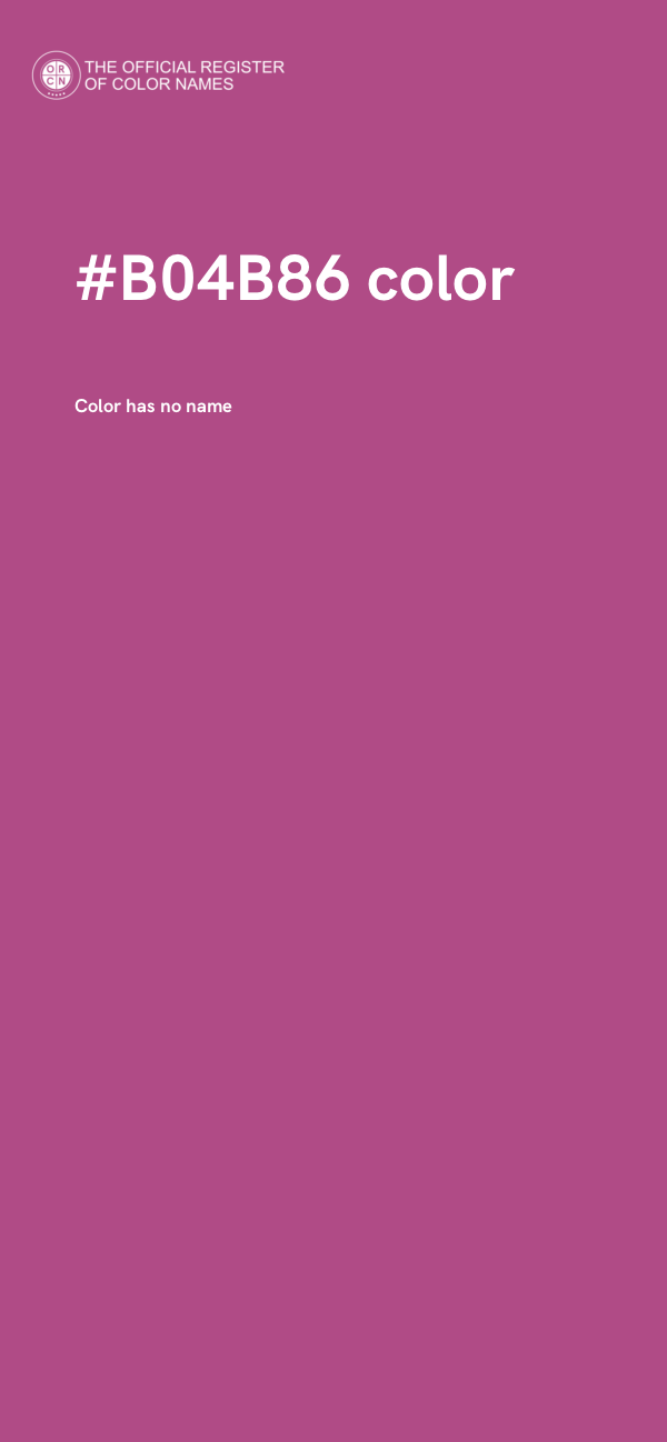 #B04B86 color image