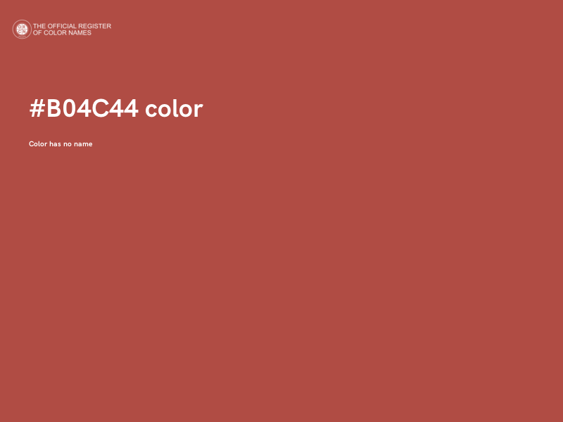 #B04C44 color image