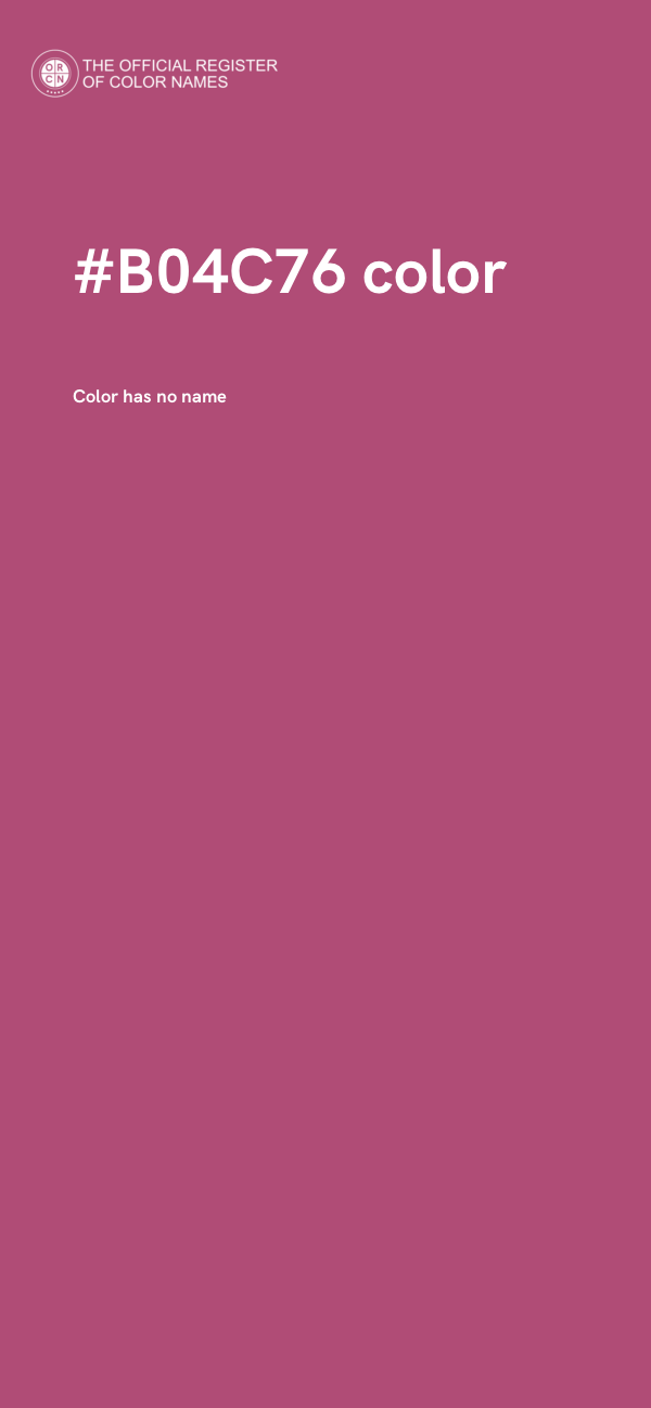 #B04C76 color image