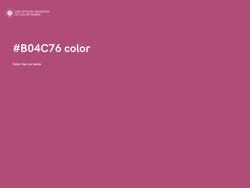 #B04C76 color image