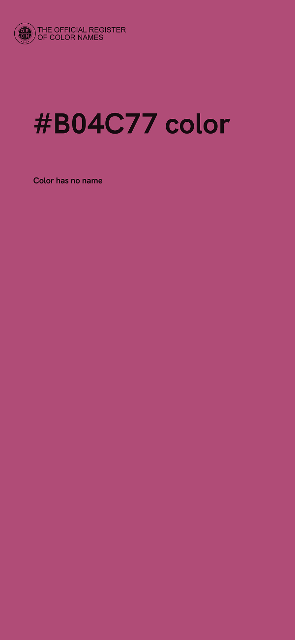 #B04C77 color image