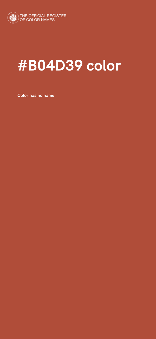 #B04D39 color image