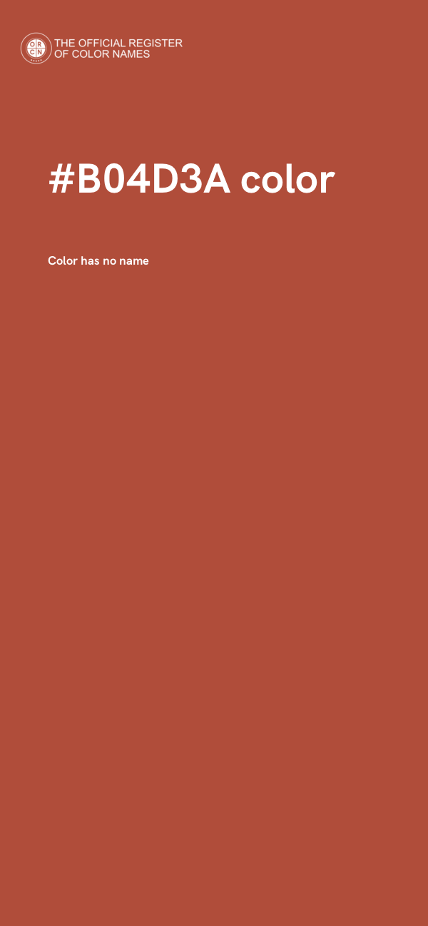 #B04D3A color image