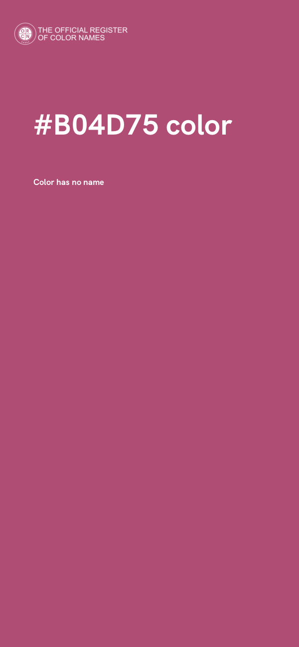 #B04D75 color image