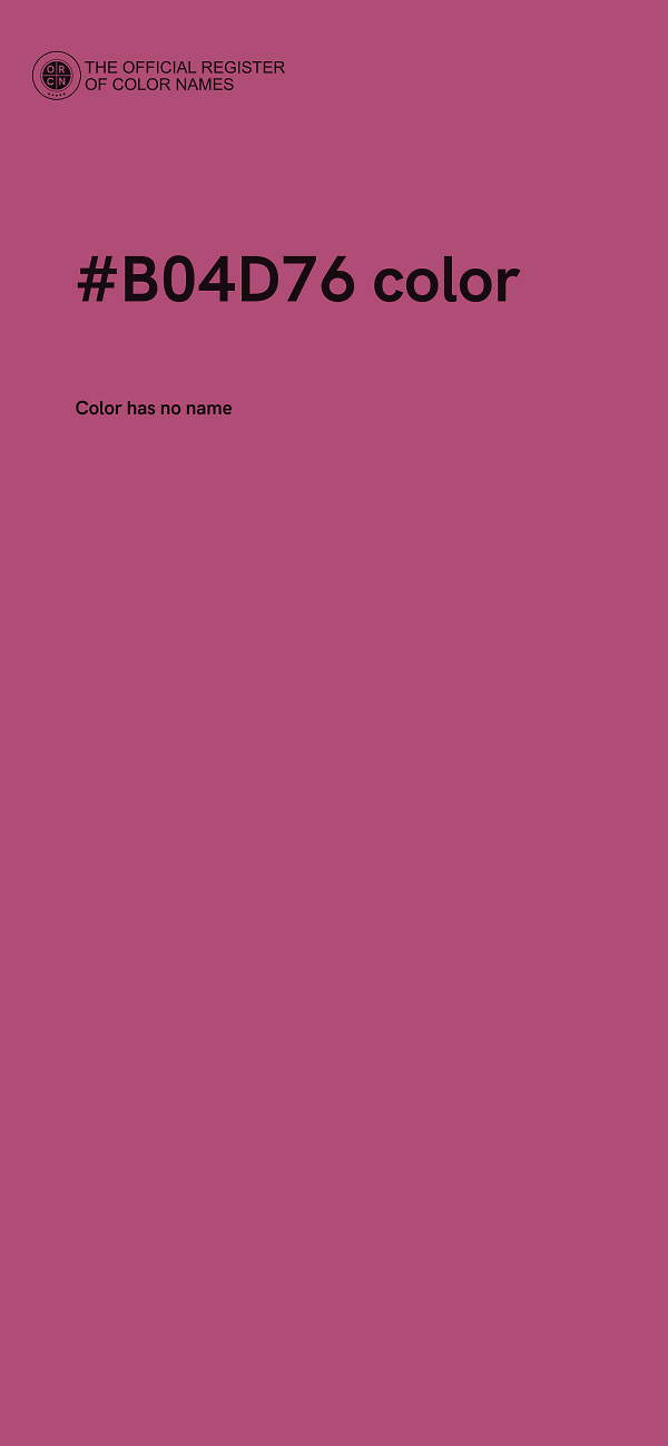 #B04D76 color image