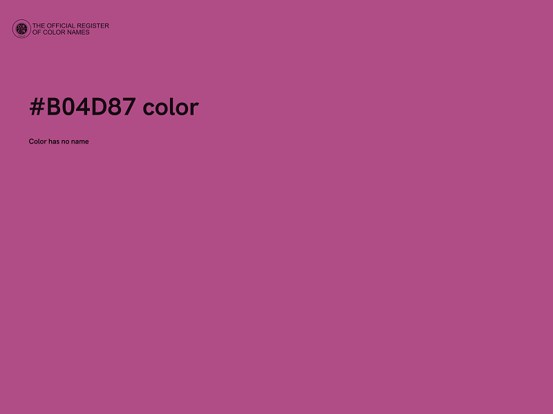 #B04D87 color image