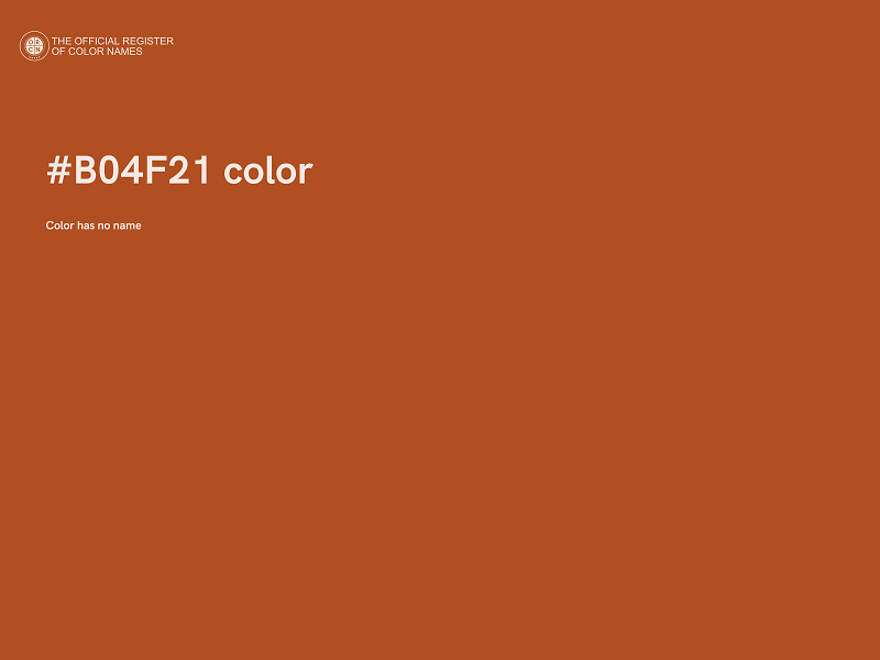 #B04F21 color image