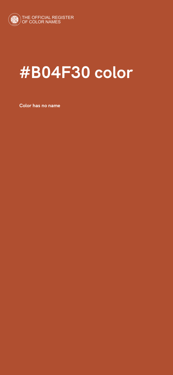 #B04F30 color image