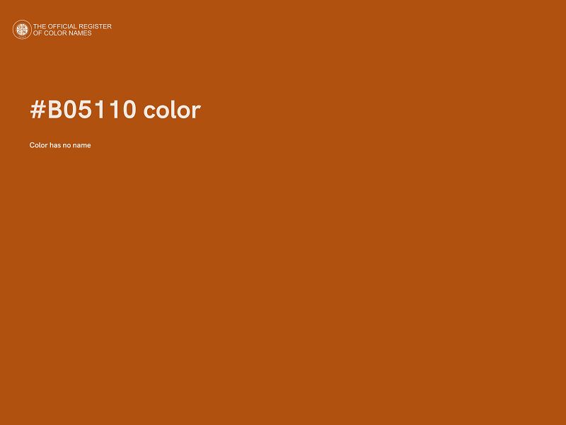 #B05110 color image
