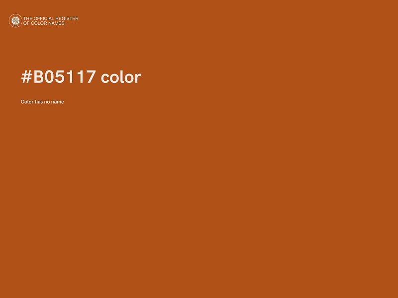 #B05117 color image