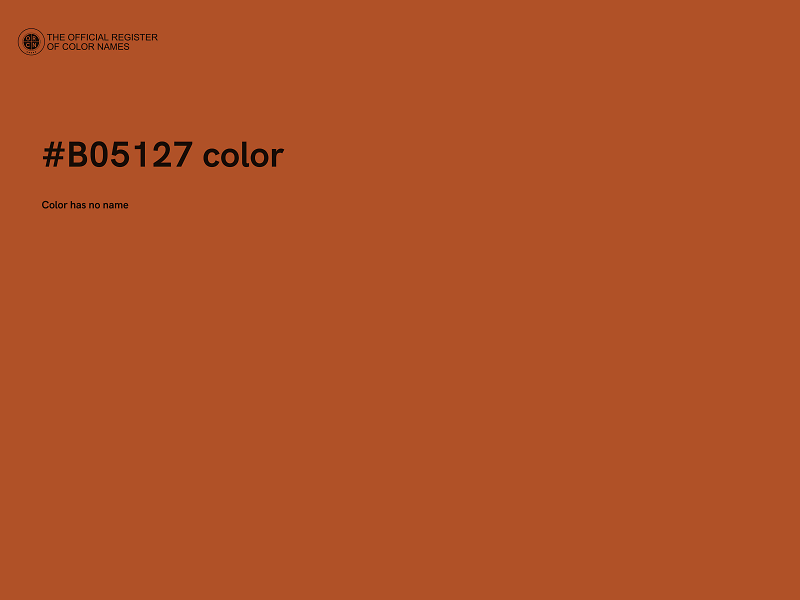 #B05127 color image