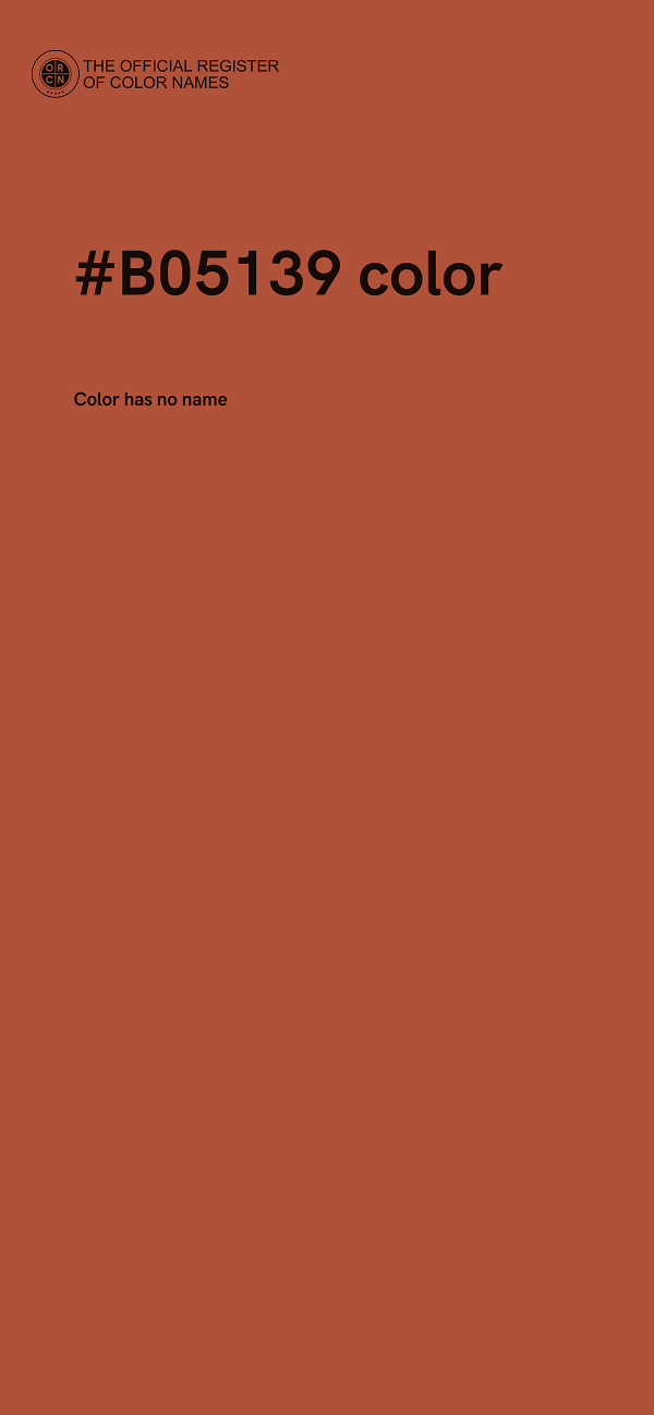 #B05139 color image