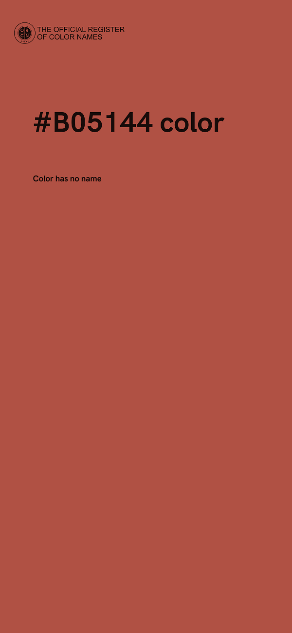 #B05144 color image