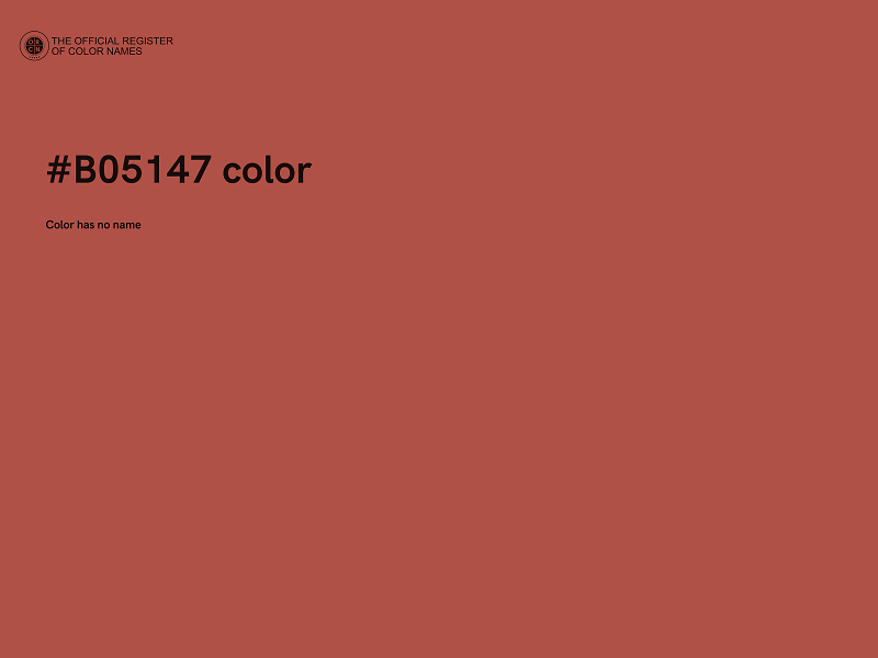 #B05147 color image