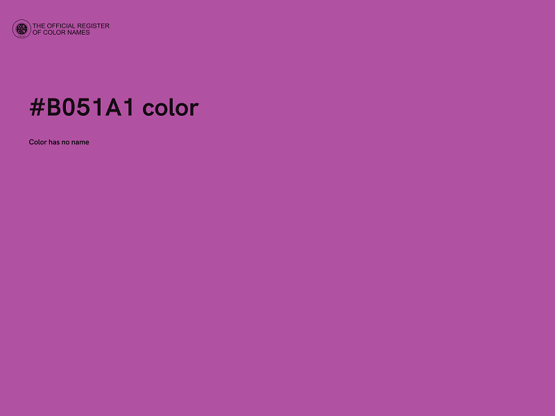 #B051A1 color image