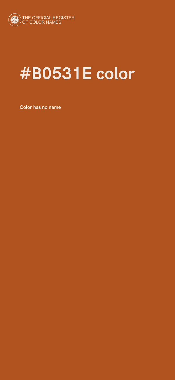 #B0531E color image