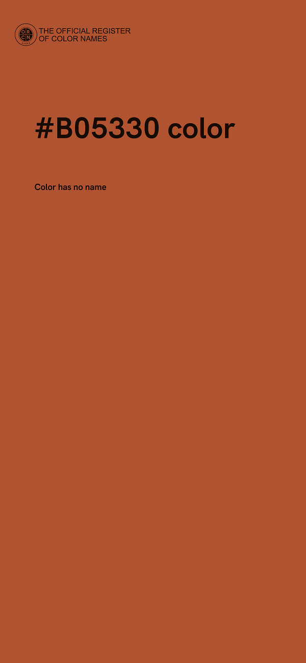 #B05330 color image