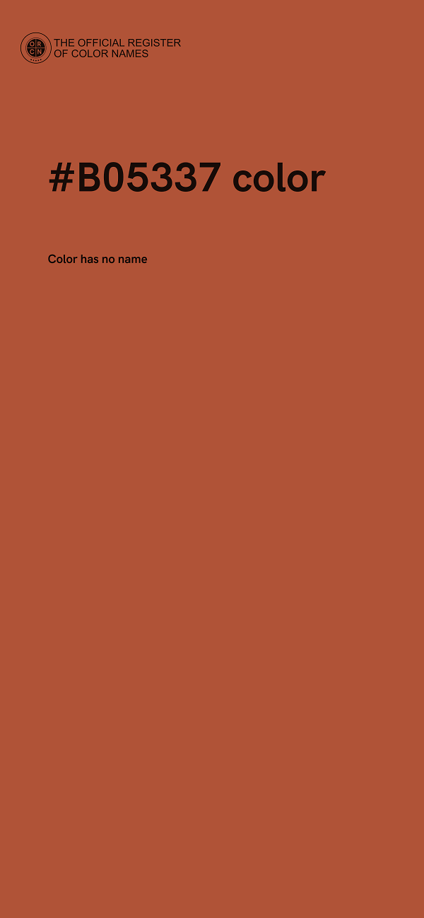 #B05337 color image