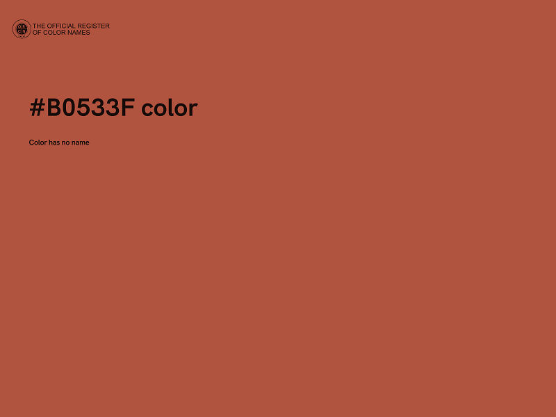 #B0533F color image