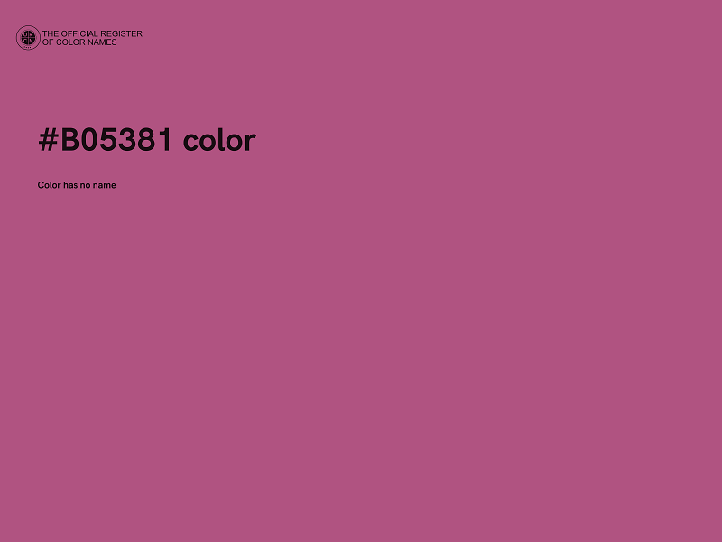 #B05381 color image