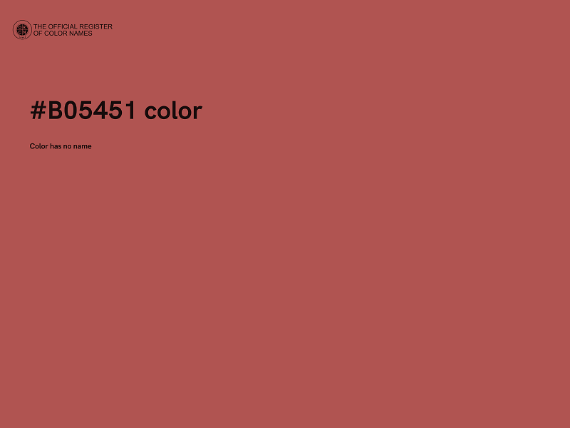#B05451 color image