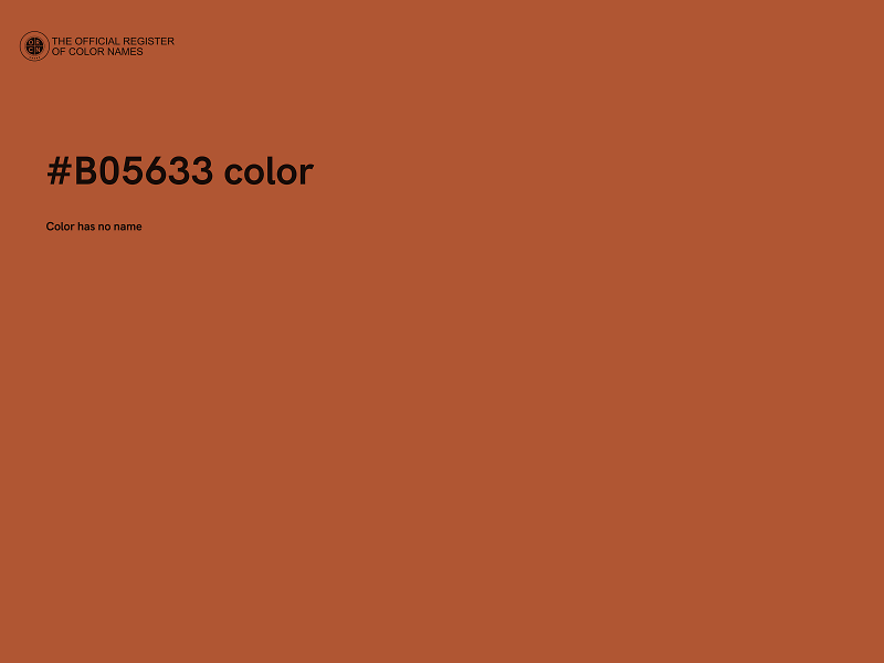 #B05633 color image