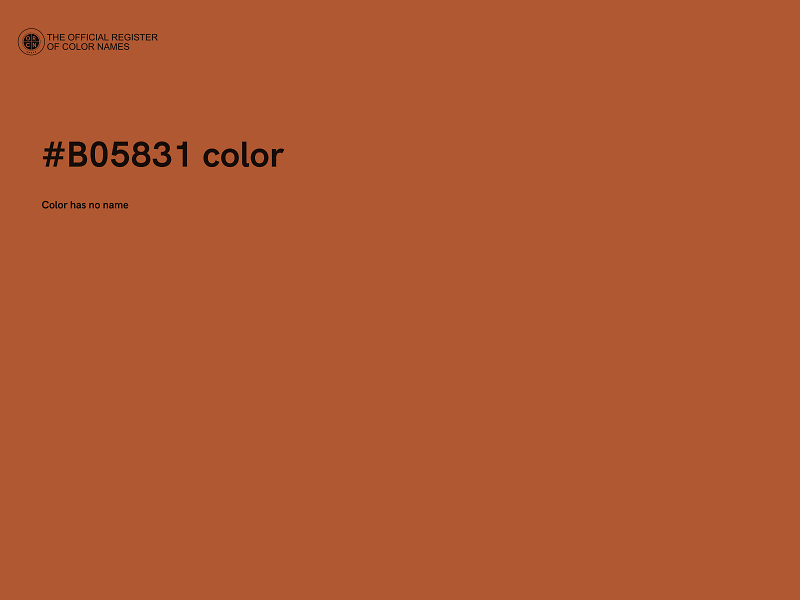 #B05831 color image