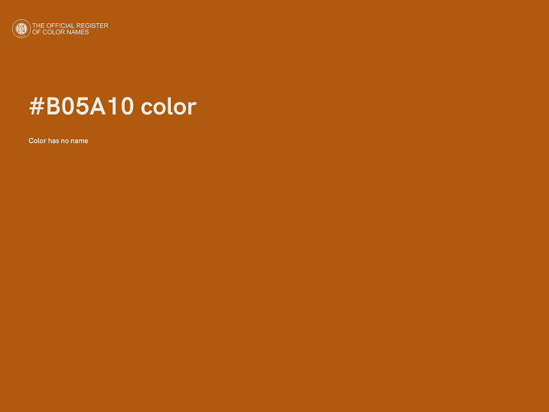 #B05A10 color image
