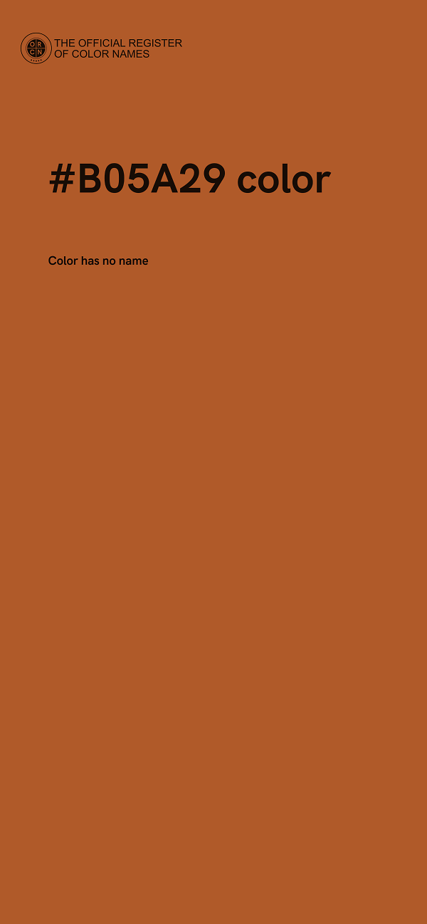 #B05A29 color image