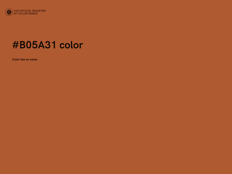 #B05A31 color image