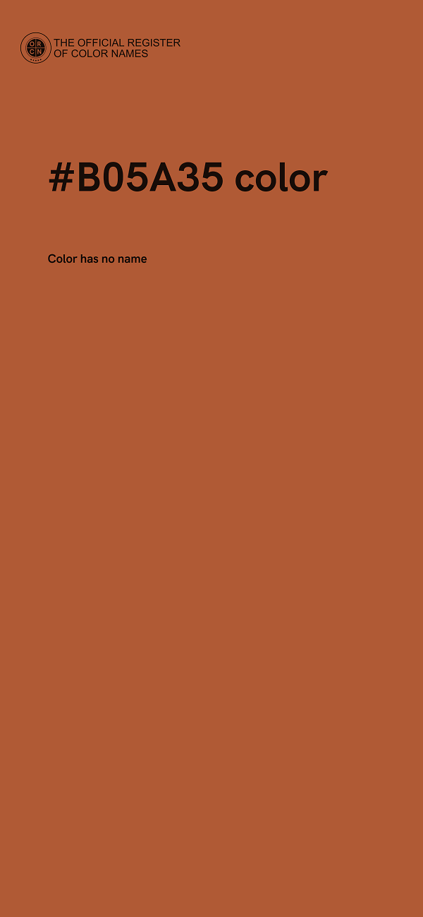 #B05A35 color image