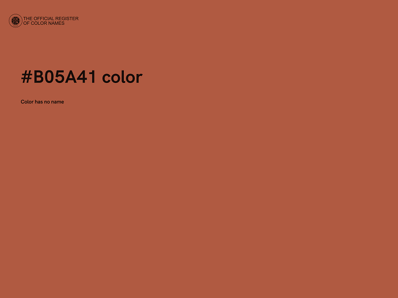 #B05A41 color image