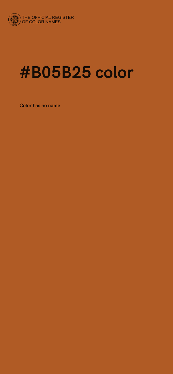 #B05B25 color image