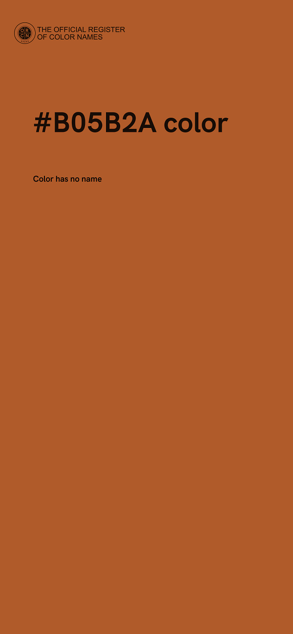 #B05B2A color image