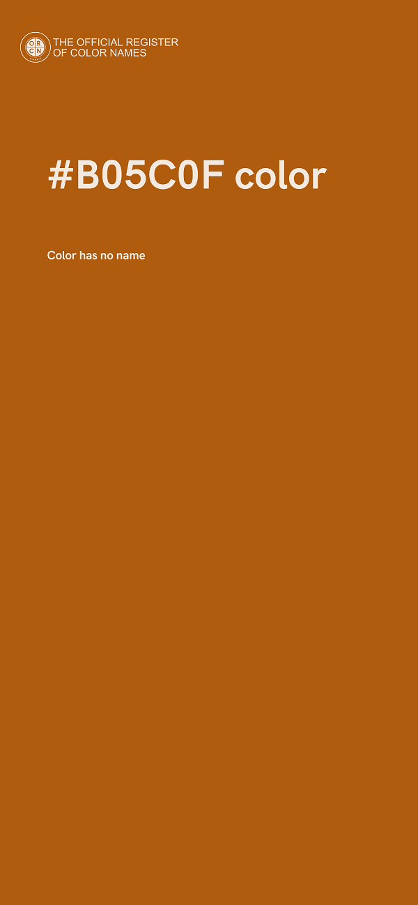 #B05C0F color image