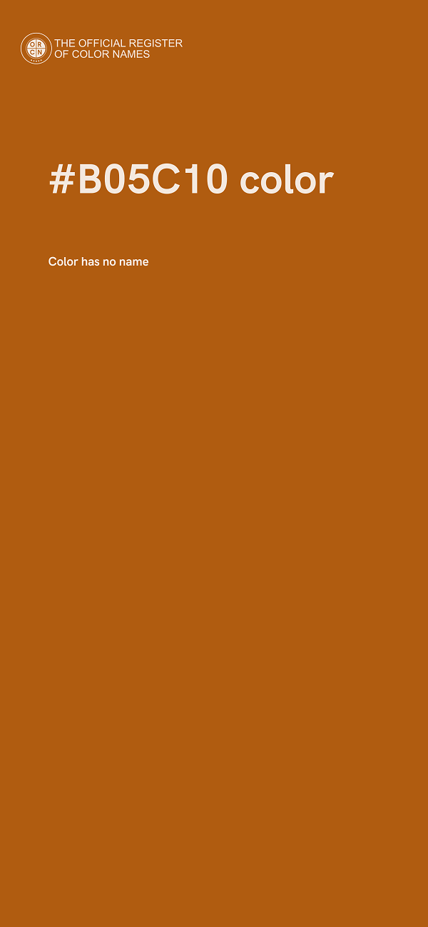 #B05C10 color image