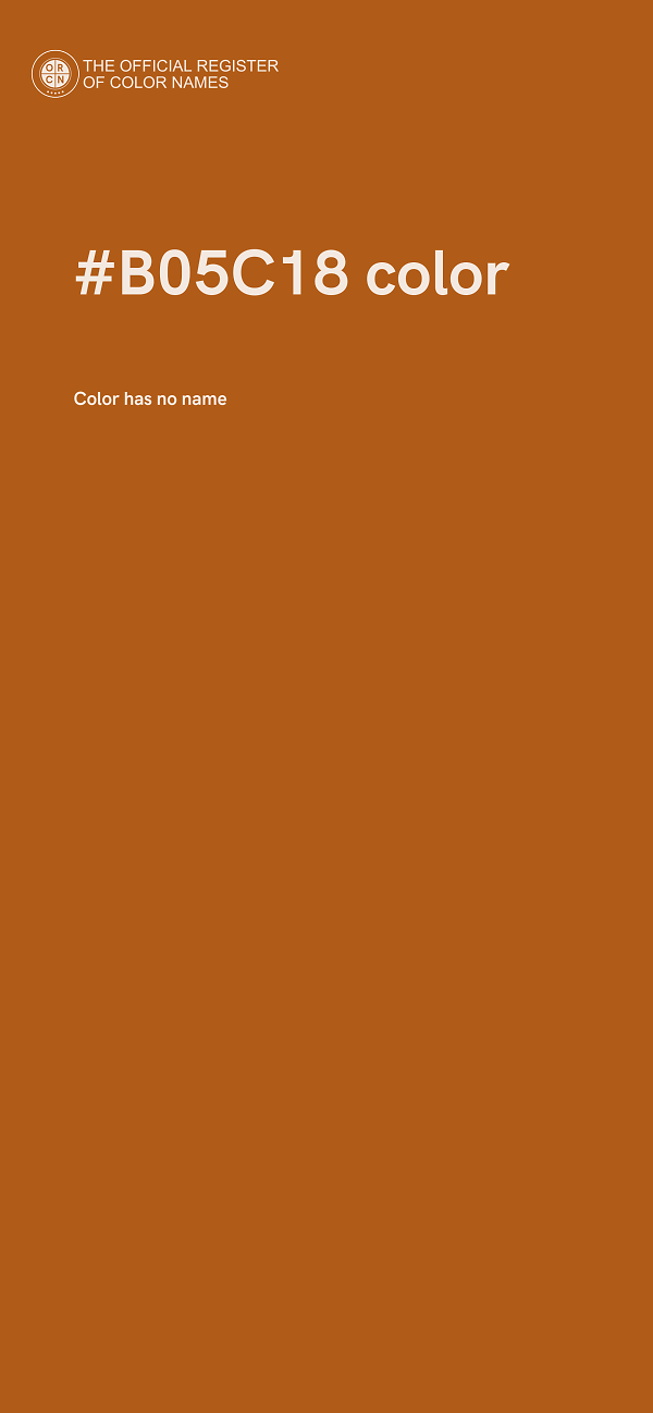 #B05C18 color image