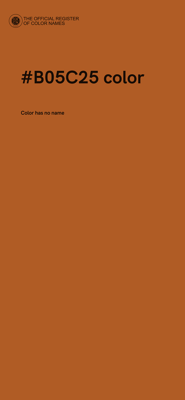 #B05C25 color image