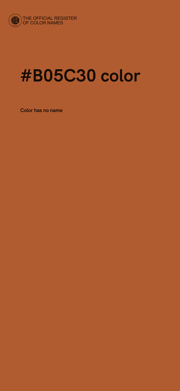 #B05C30 color image