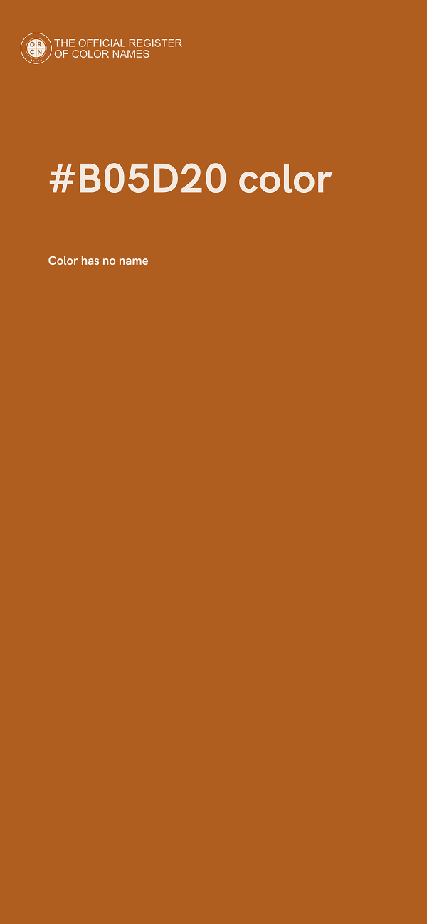 #B05D20 color image