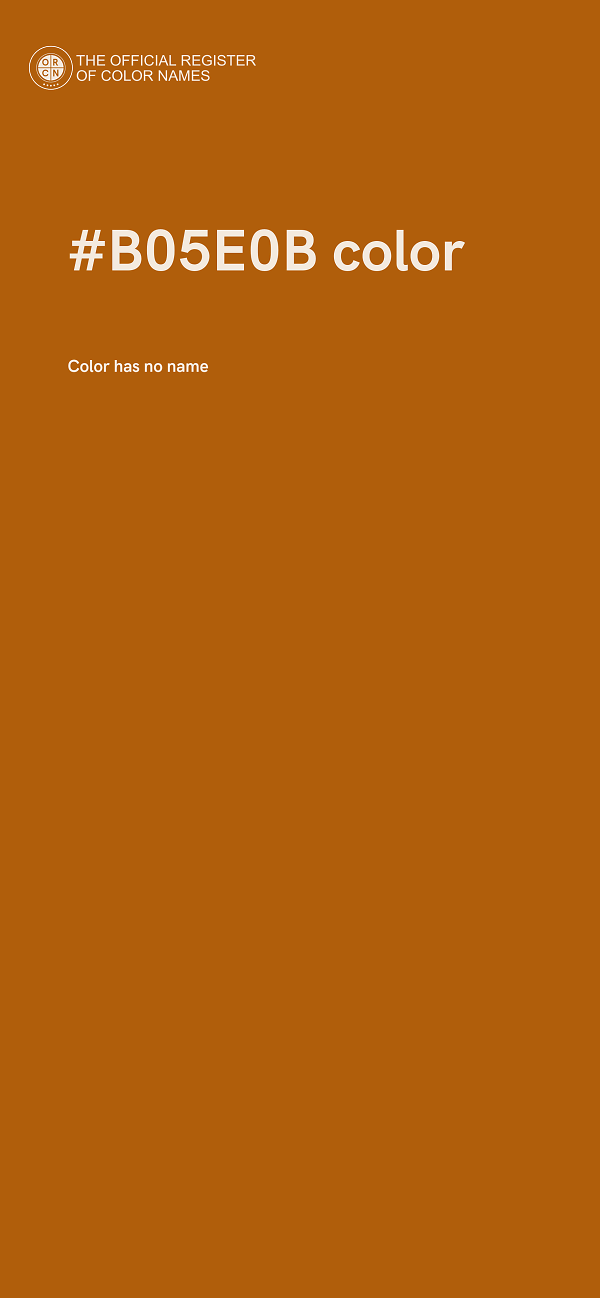 #B05E0B color image