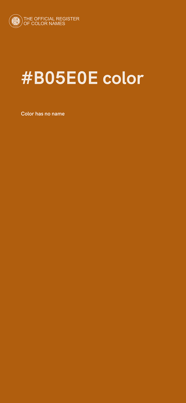 #B05E0E color image